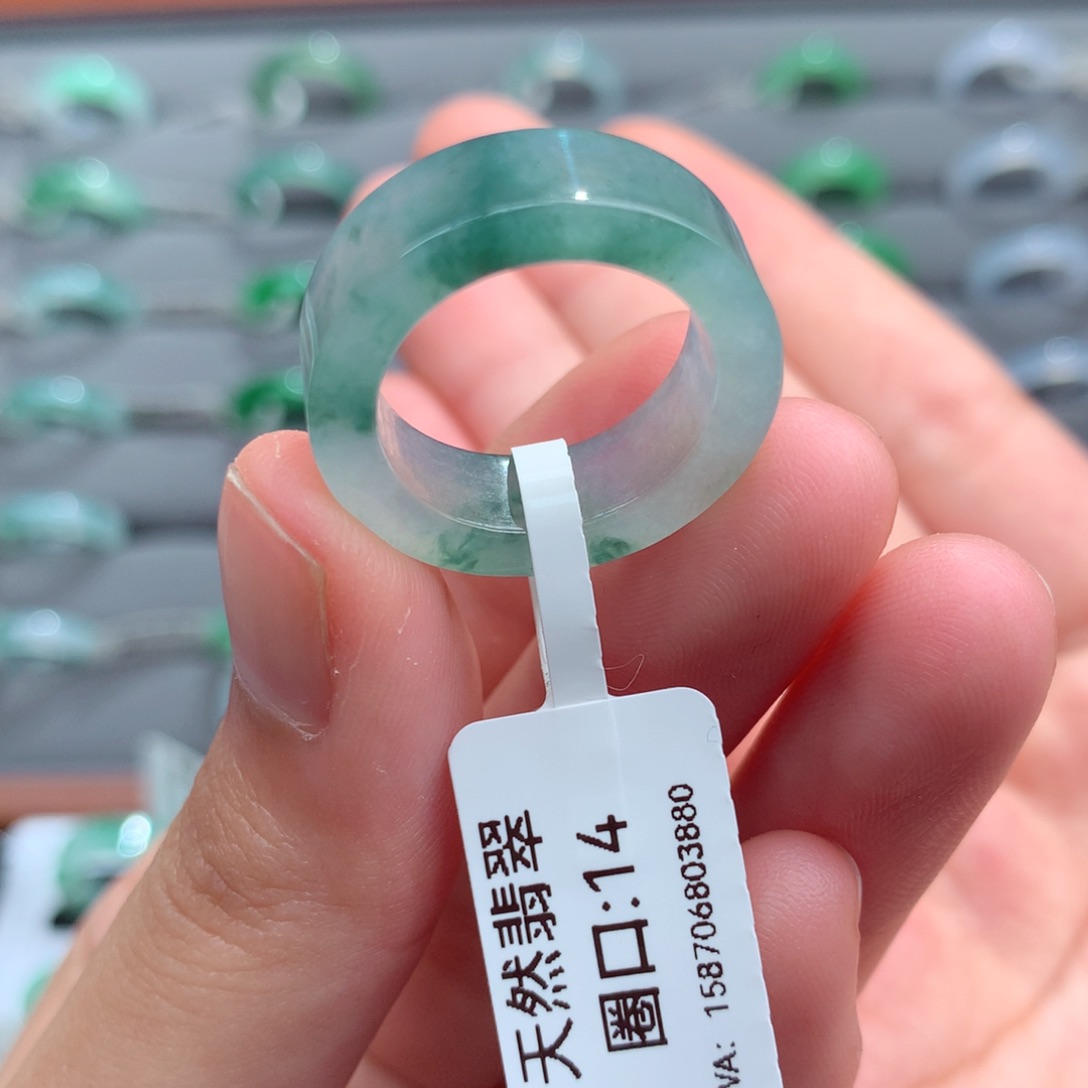翡翠戒指未镶嵌天然