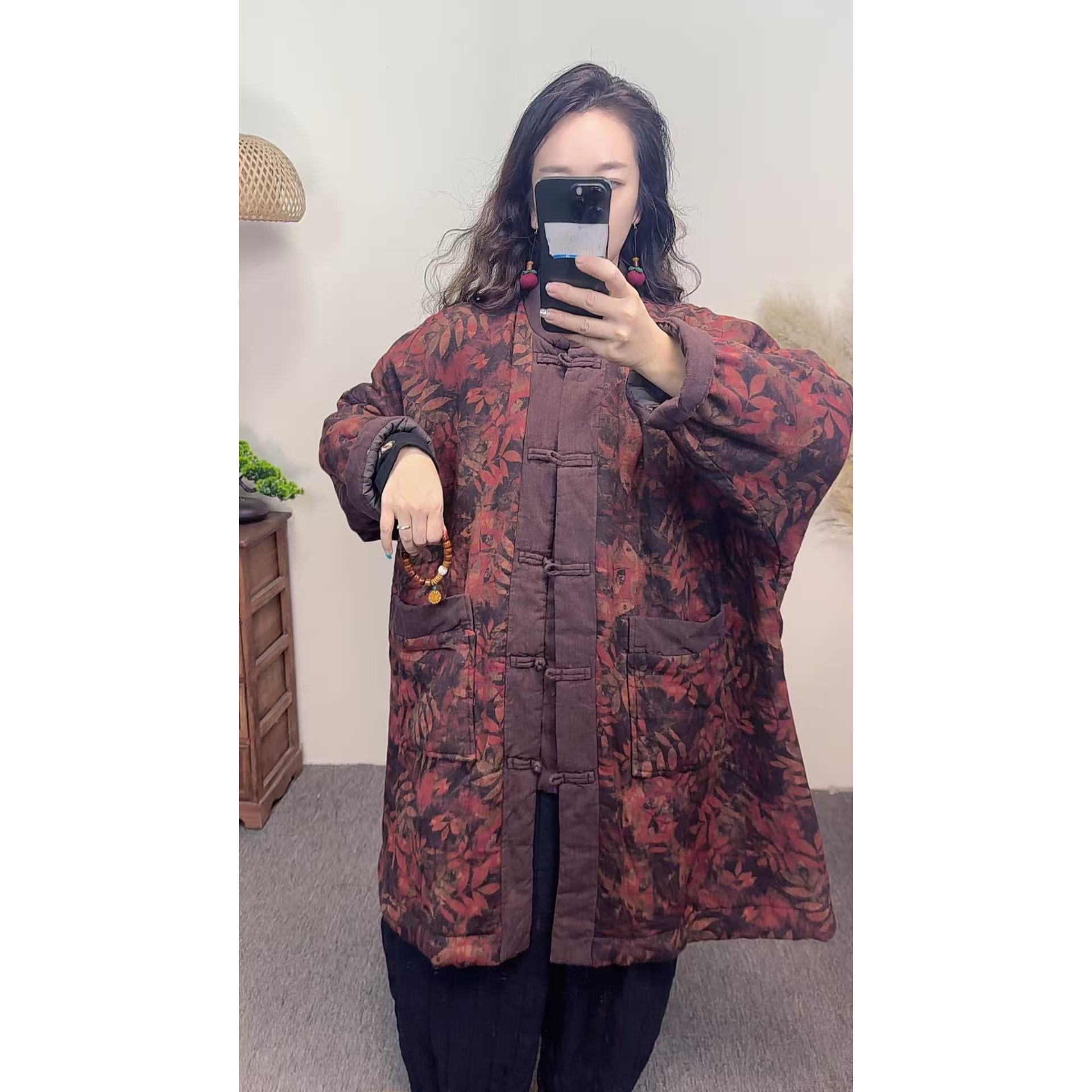 8788秋冬新款时尚气质显瘦遮肉洋气休闲加厚宽松韩版小棉袄外套