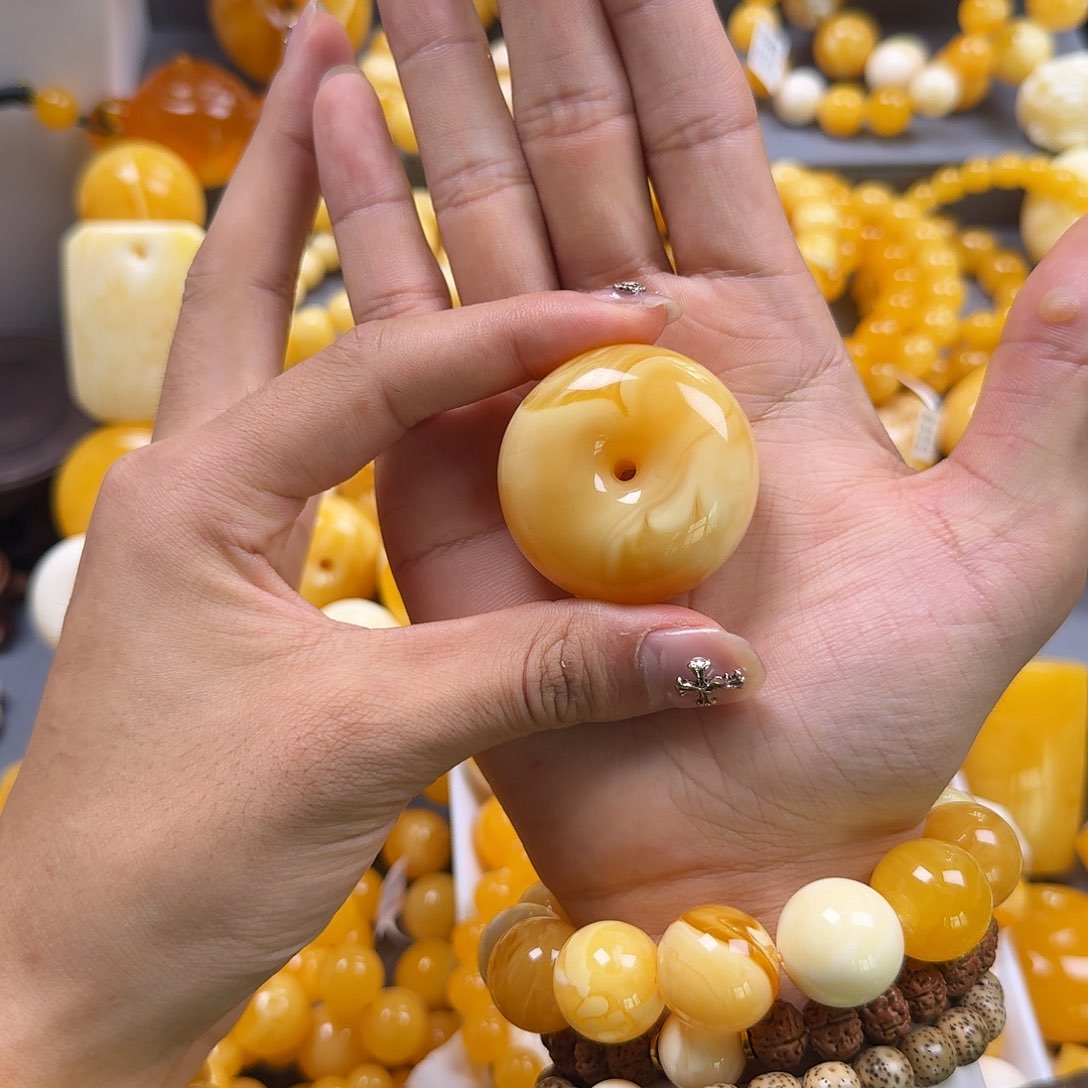 蜜蜡珠宝奇石未镶嵌平安扣