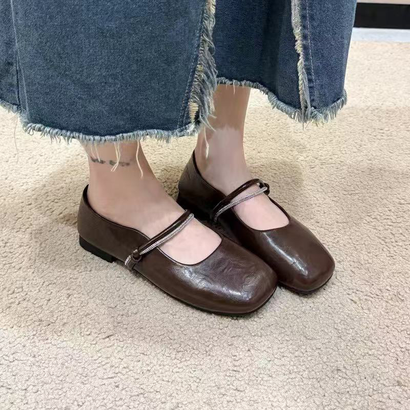 爆款女鞋单鞋仙女温柔风晚晚鞋配裙子小皮鞋