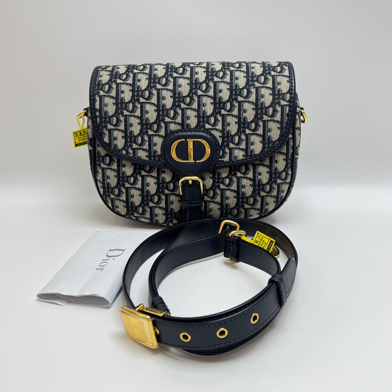 95新 DIOR/迪奥 马鞍包中号 底长20cm单肩斜挎包 20编码21有保卡 
