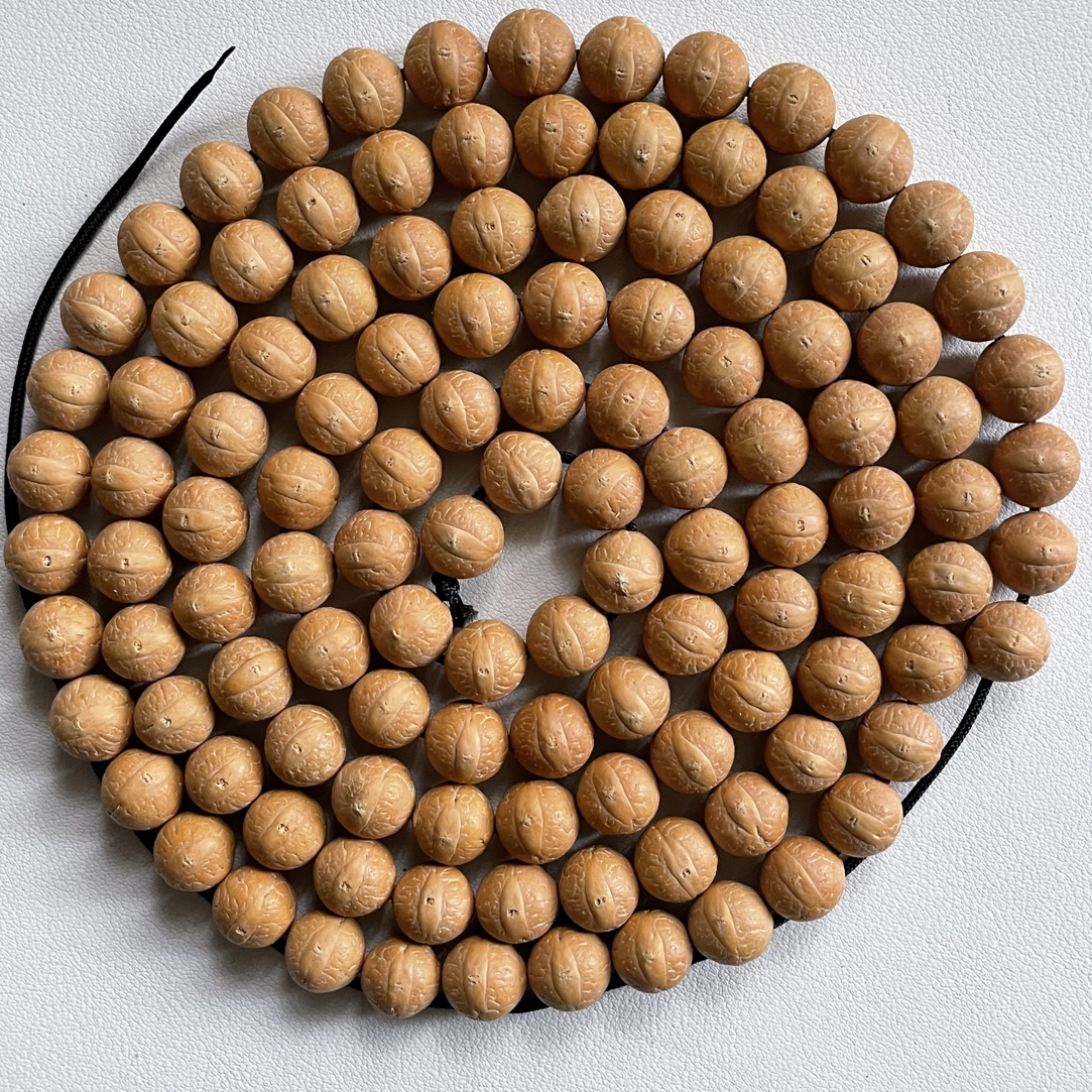 凤眼菩提念珠108+4颗备籽，11mm，稳缩10.5mm，编号121，单仓油皮铁籽