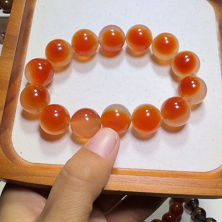 微***笑玛瑙/玉髓未镶嵌手串
