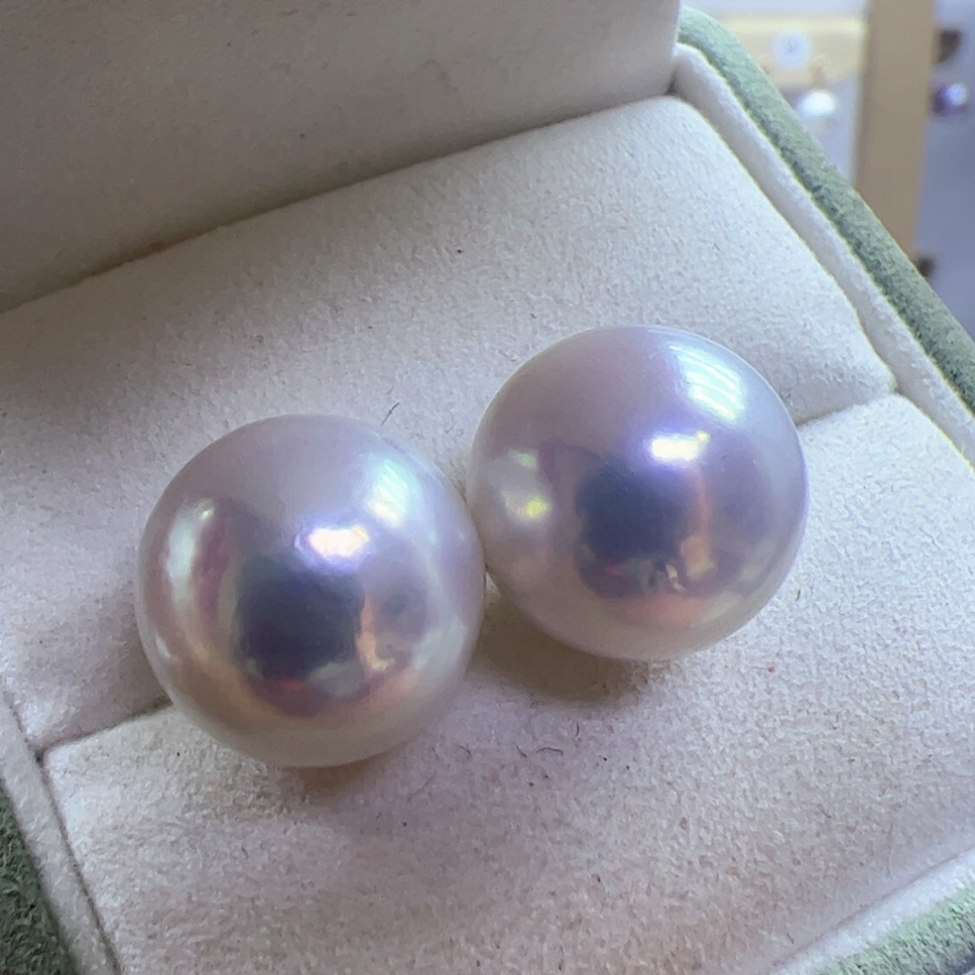 淡水珍珠耳饰银S925镶嵌