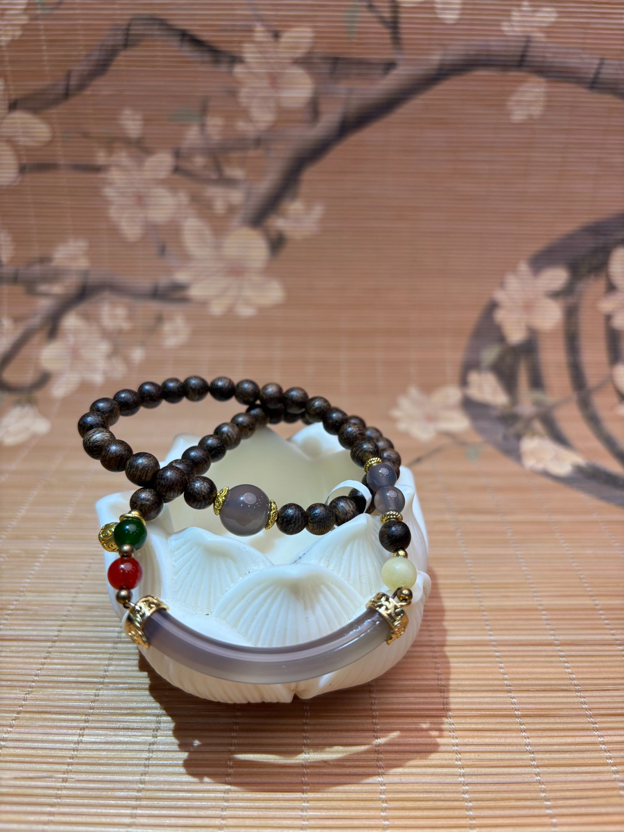 JG 0065 玛瑙双圈精品手串