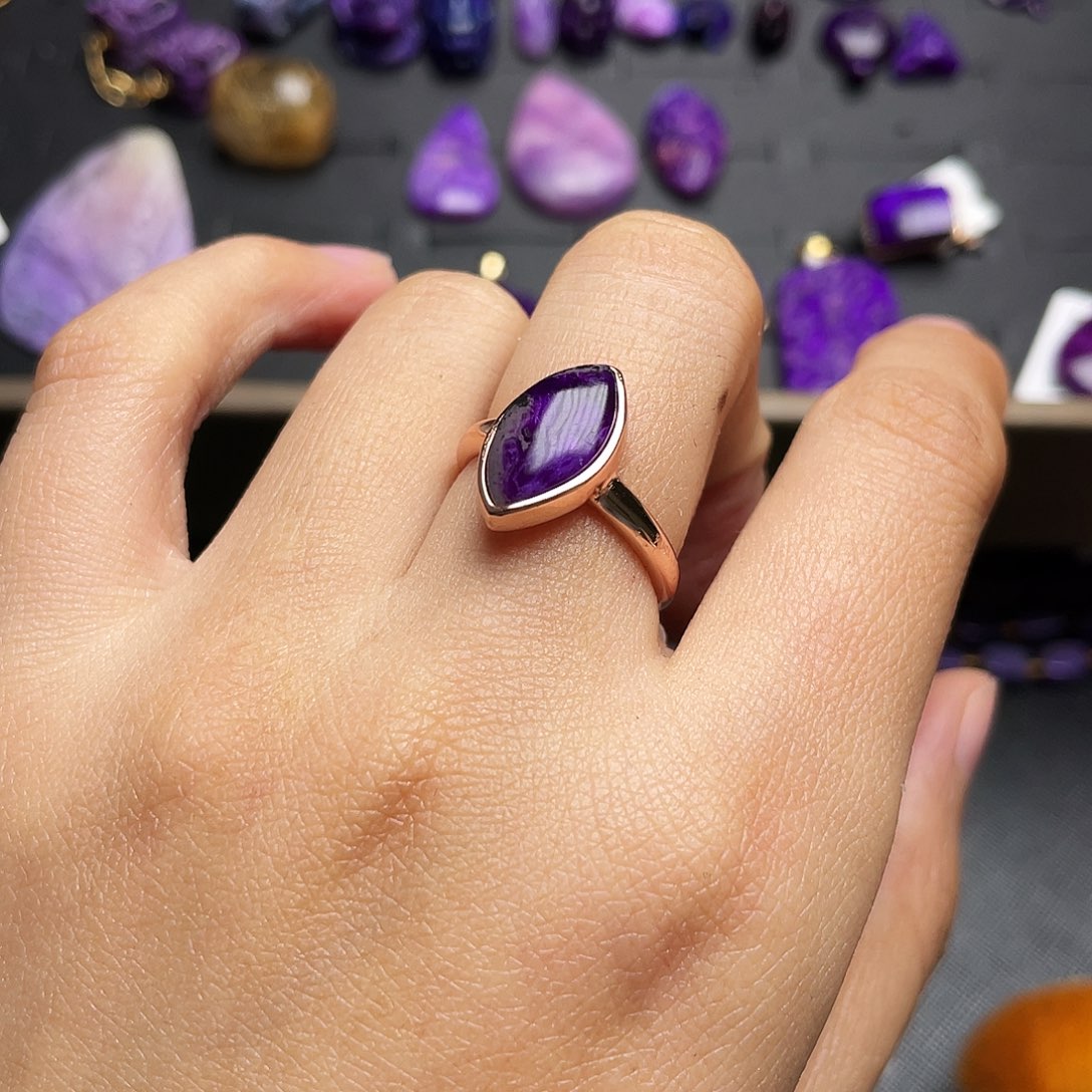 苏纪石（舒俱来）戒指银S925镶嵌