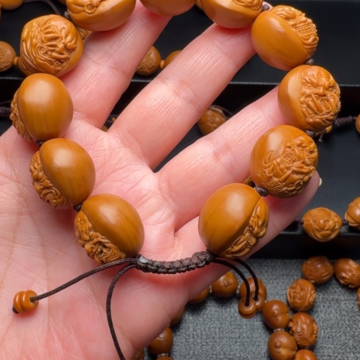 橄榄核手串/手链浮雕恶僧