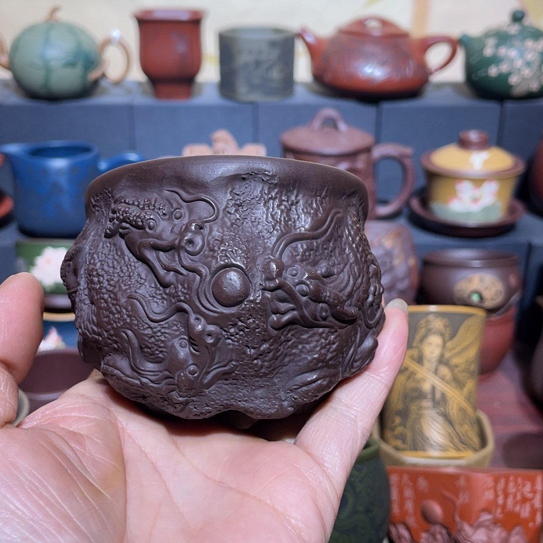 原矿紫砂手工主人杯