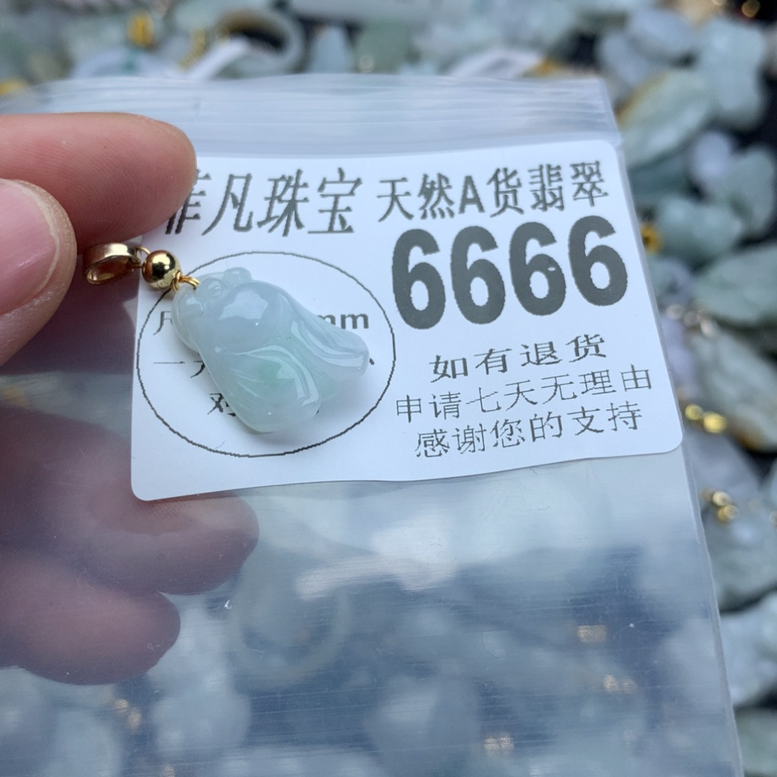 翡翠颈饰未镶嵌6666。