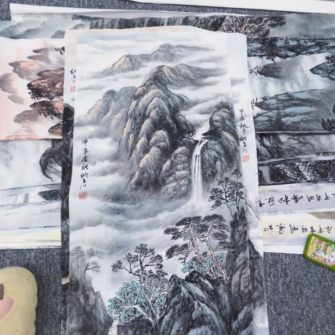 国画三尺绘画作品