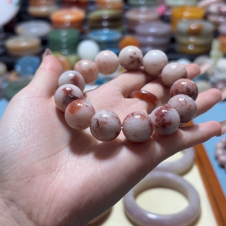 石英岩玉合金手链