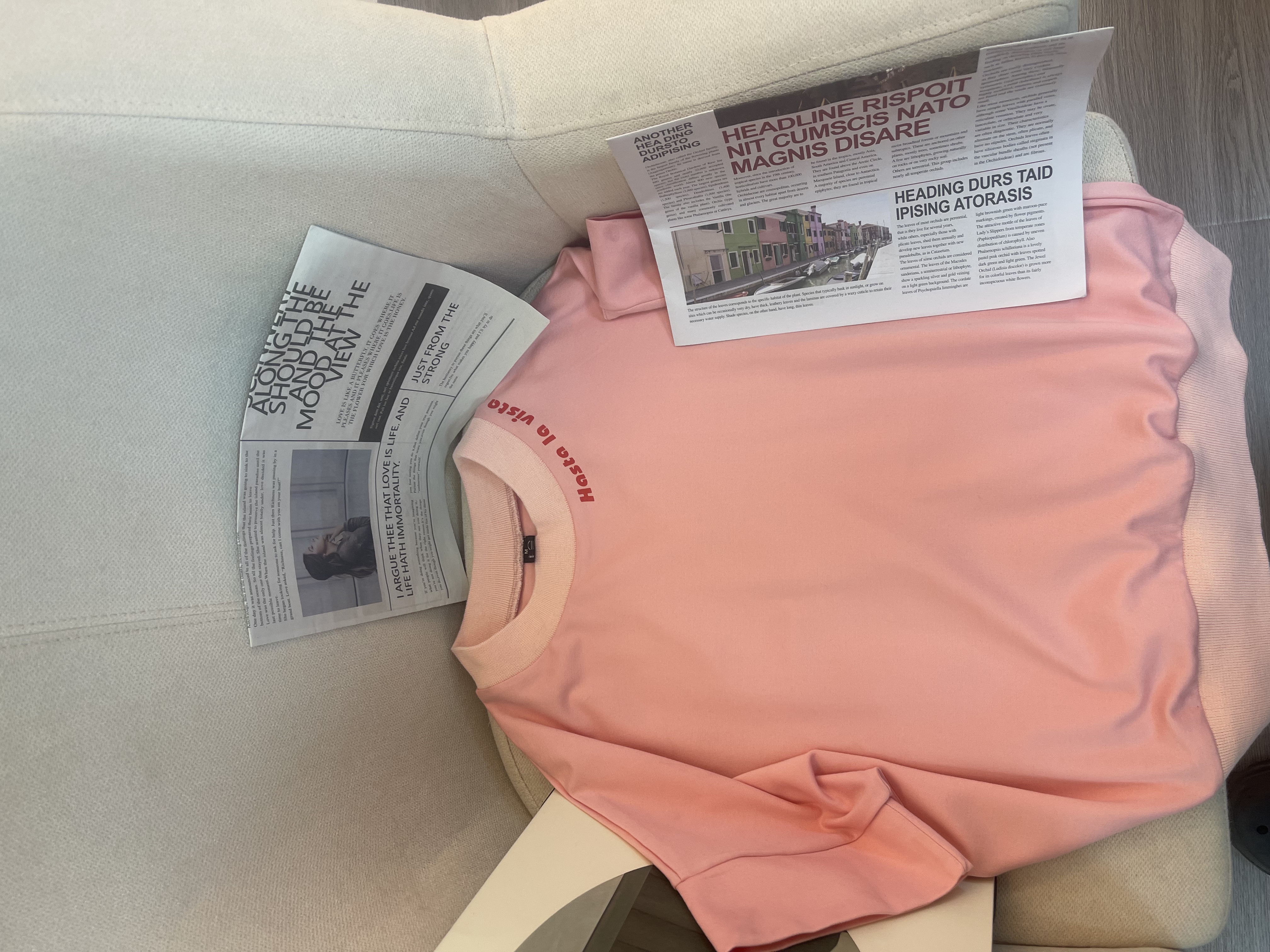 3247  美式简约休闲多巴胺字母印花夏季宽松落肩短袖卫衣T恤