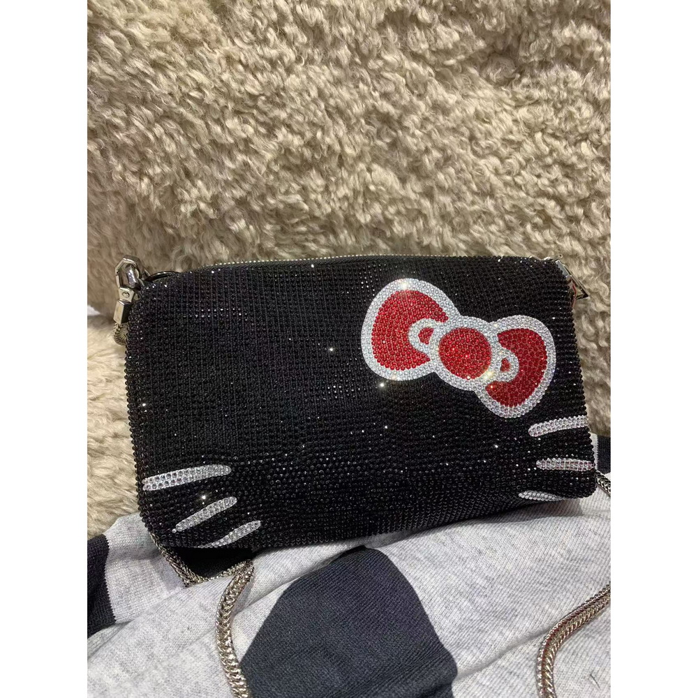 小包【卡通公仔】狗狗猫猫手工钻挎包新包高货包全钻闪烁