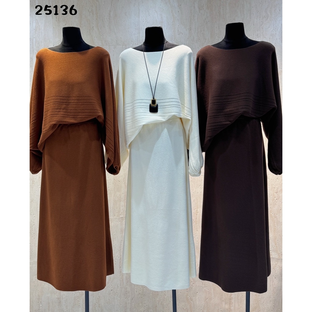 KIKI严选：25136-RD家欧货南油秋冬针织老钱风上衣半身裙两件套装