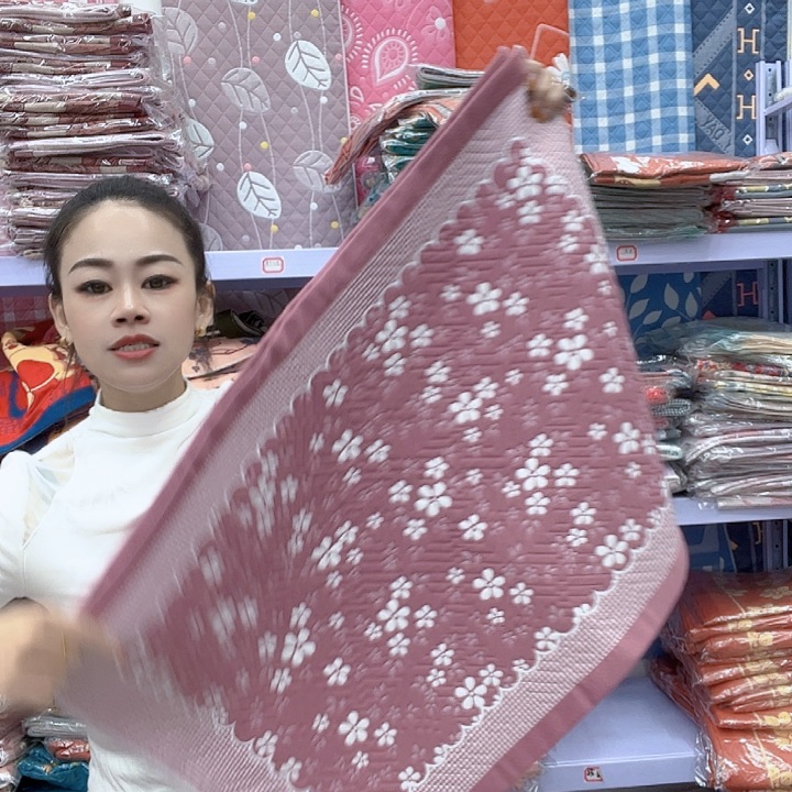 棉豆沙色雪花纯棉