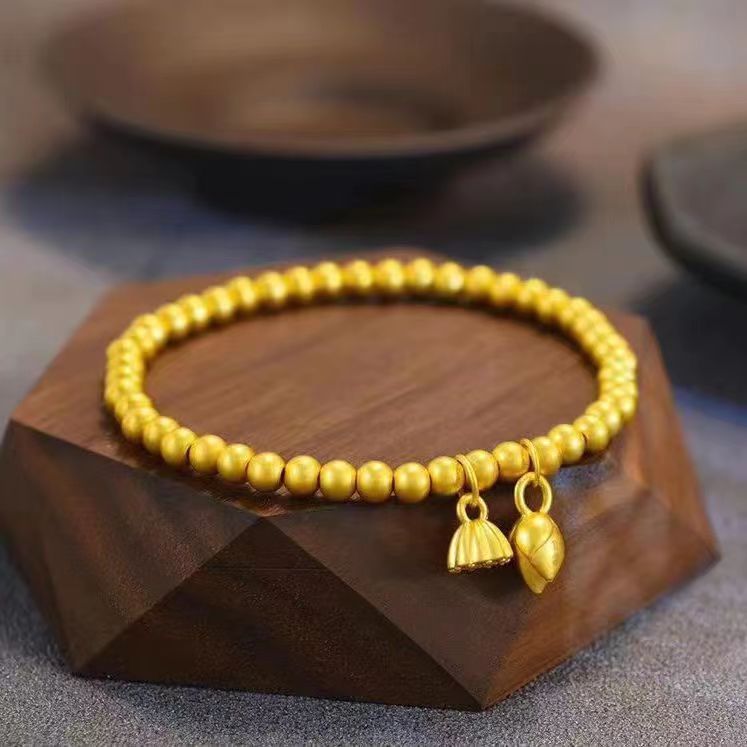 合金戒指 女款古法两世欢莲蓬水贝珠珠手链轻奢