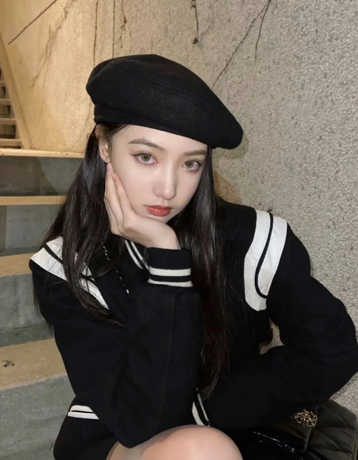 99新 YSL/圣罗兰 黑色条纹棒球服/尺码F40（胸围约98）/VHH003289