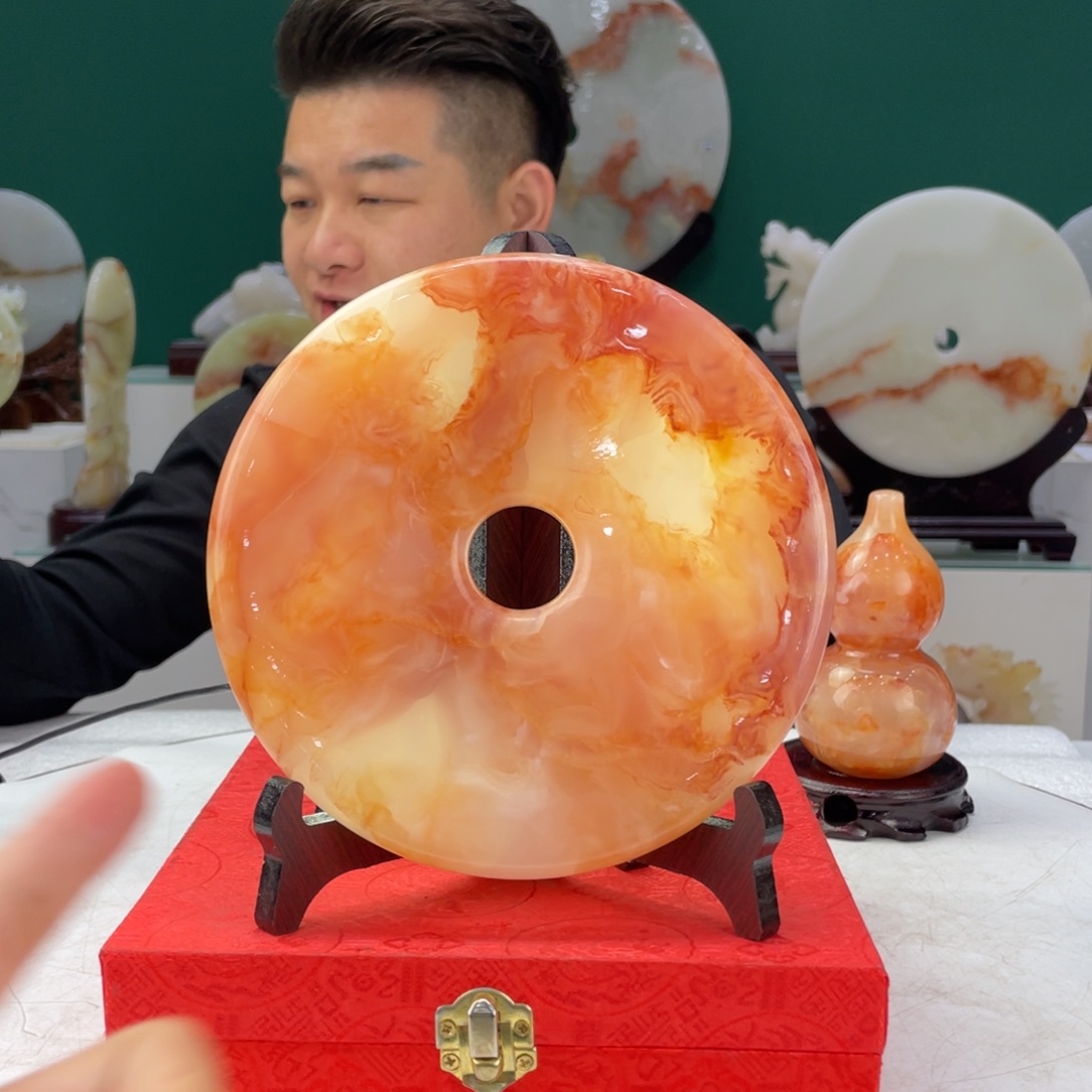 砖雕18 cm平安扣精美摆件