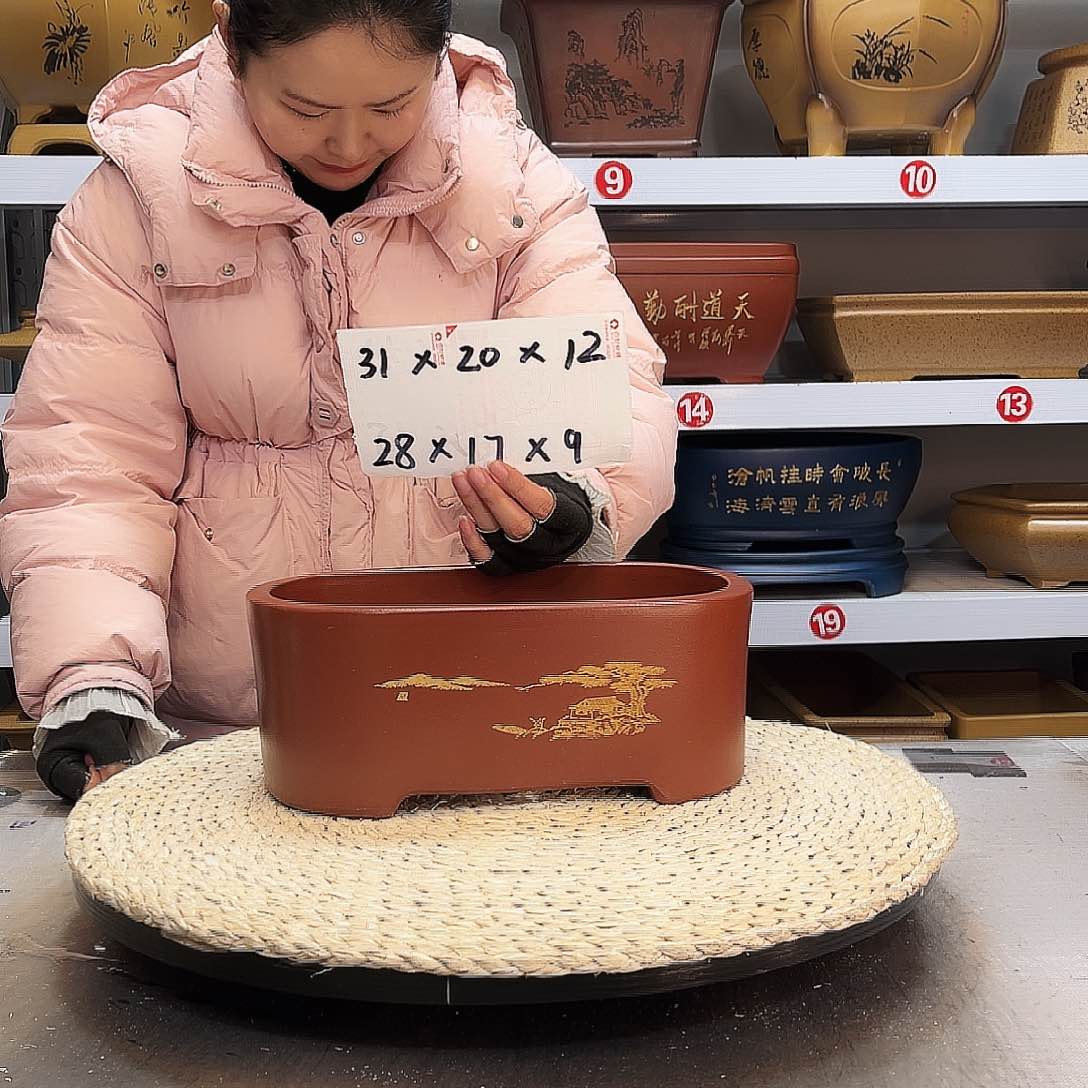 紫砂花盆紫砂花盆