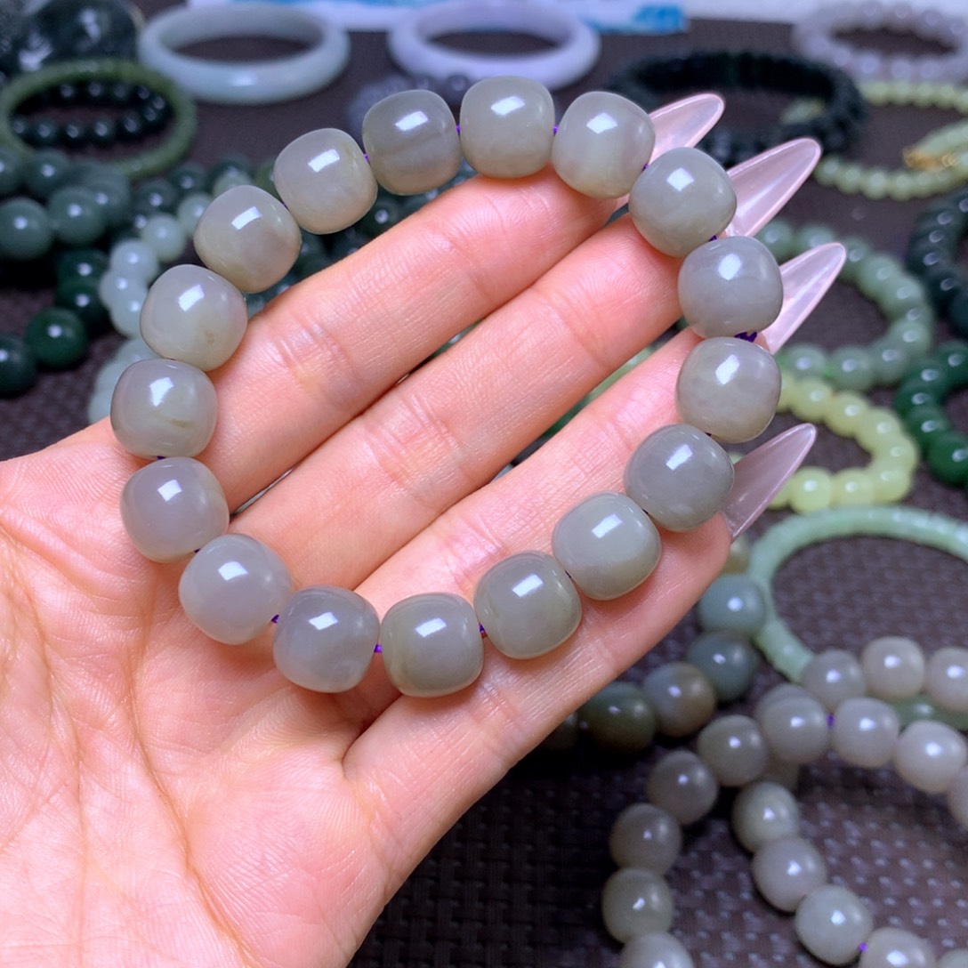 和田玉未镶嵌手串卡12