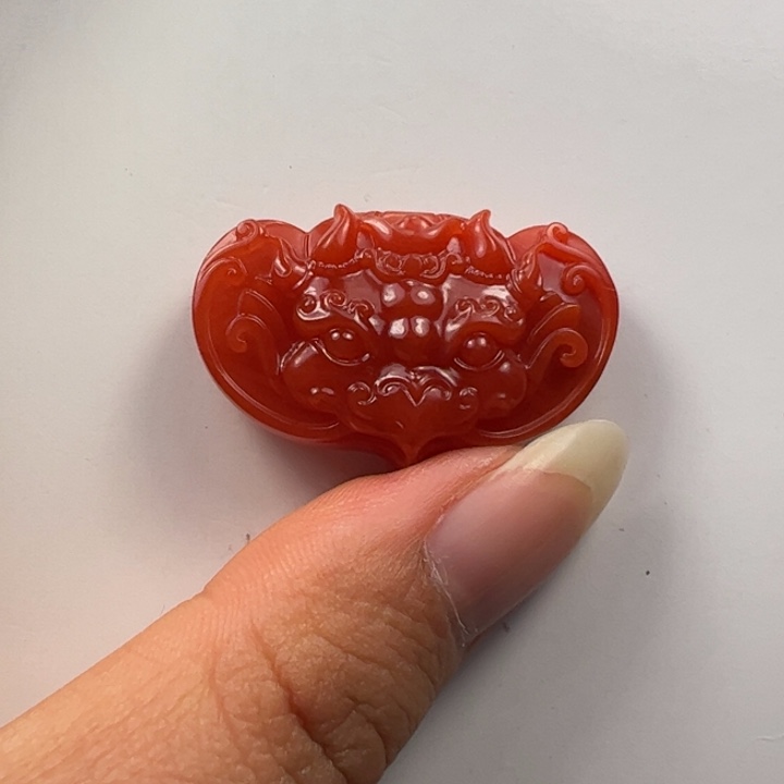 南红玛瑙挂件未镶嵌?****?东山大陷坝锦红大鹏鸟