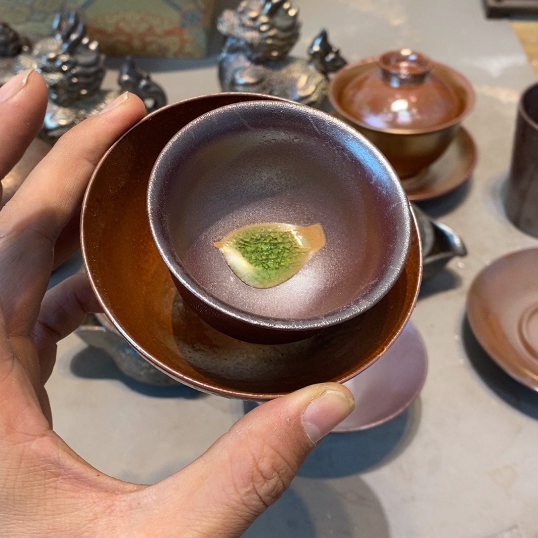柴烧茶具陶瓷杯子