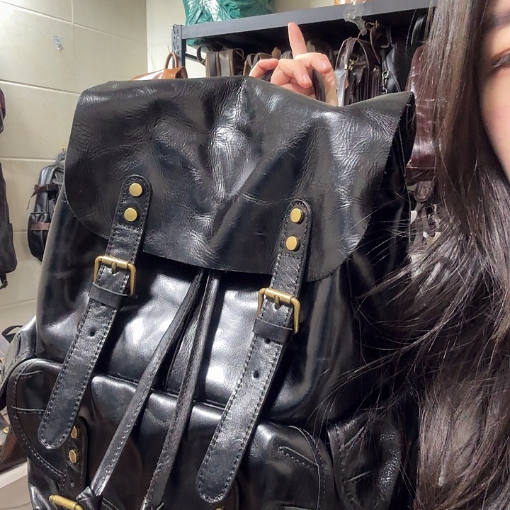 头层牛皮包包背包