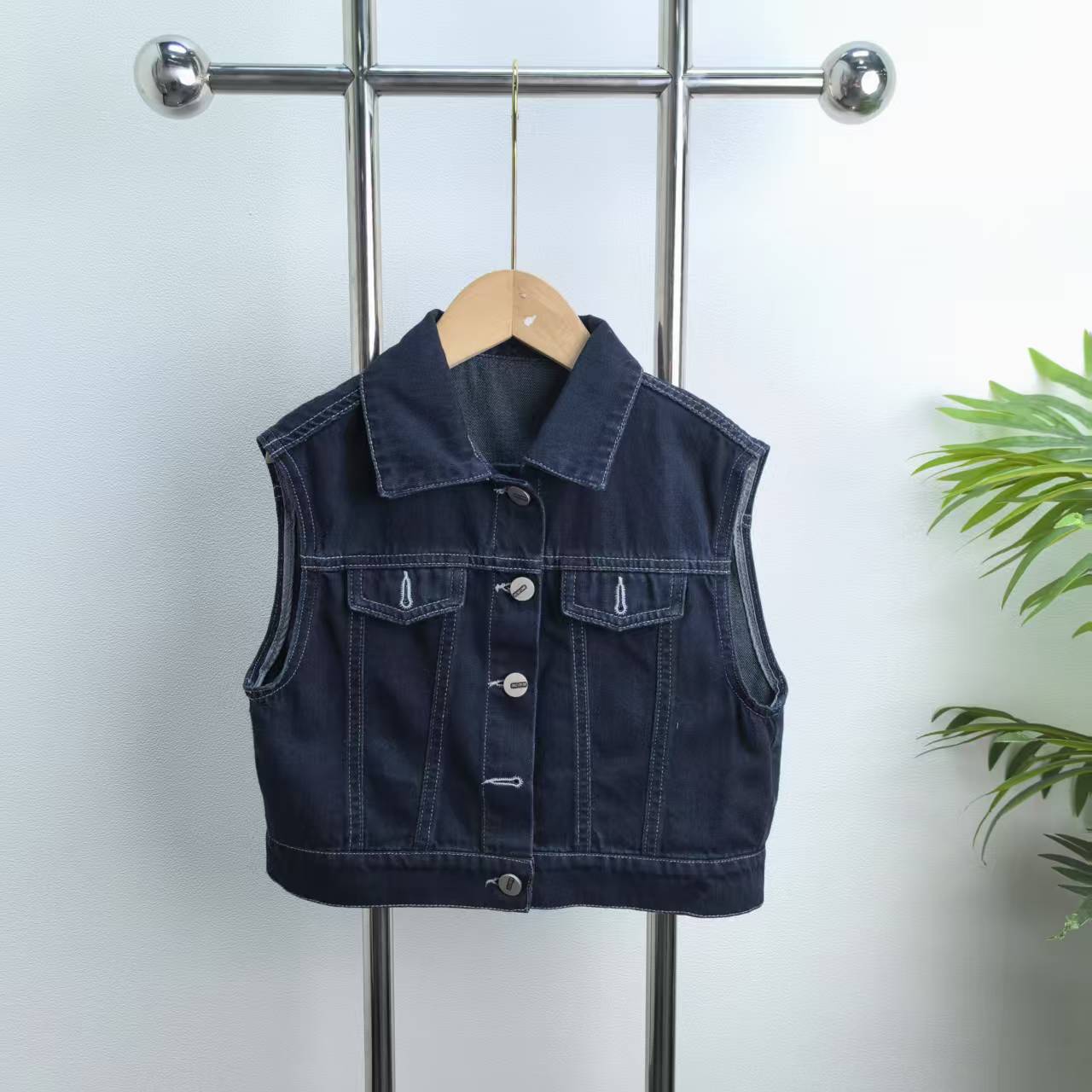 【3012F】牛仔蓝马甲B2-6