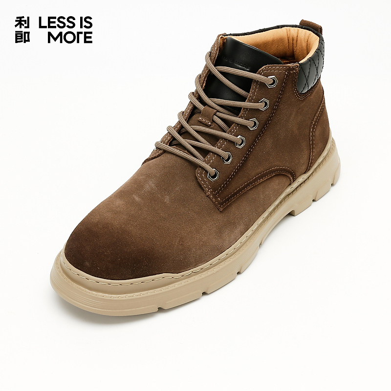 利郎[商场同款]青年商休闲鞋男士秋冬时尚正装百搭英伦风鞋子高帮