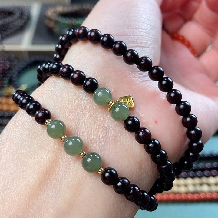 檀香紫檀（小叶紫檀）手串未镶嵌