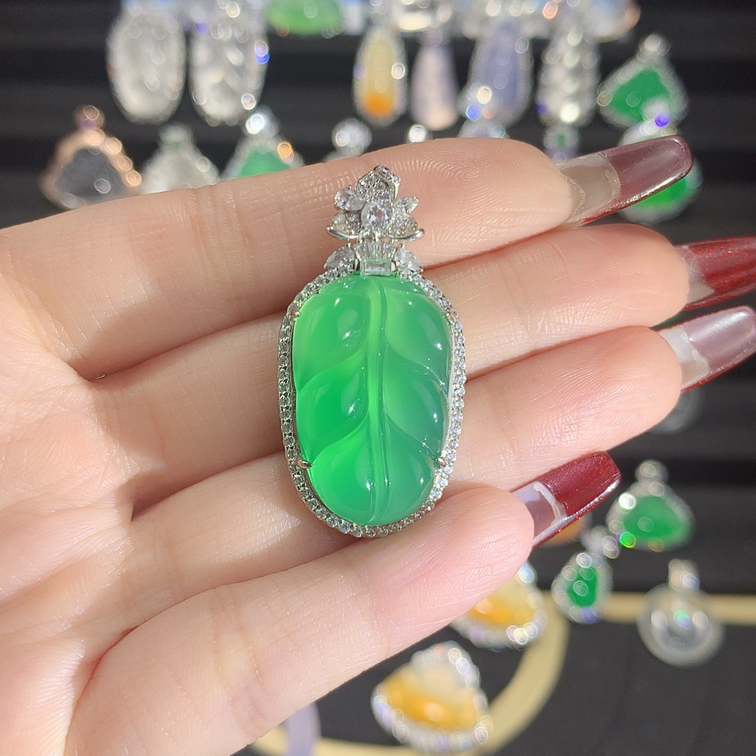 玛瑙/玉髓颈饰银S925镶嵌