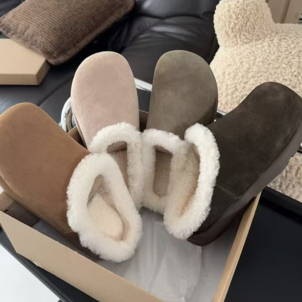 包头款低帮女韩版百搭风轻奢包头拖秋冬面包鞋