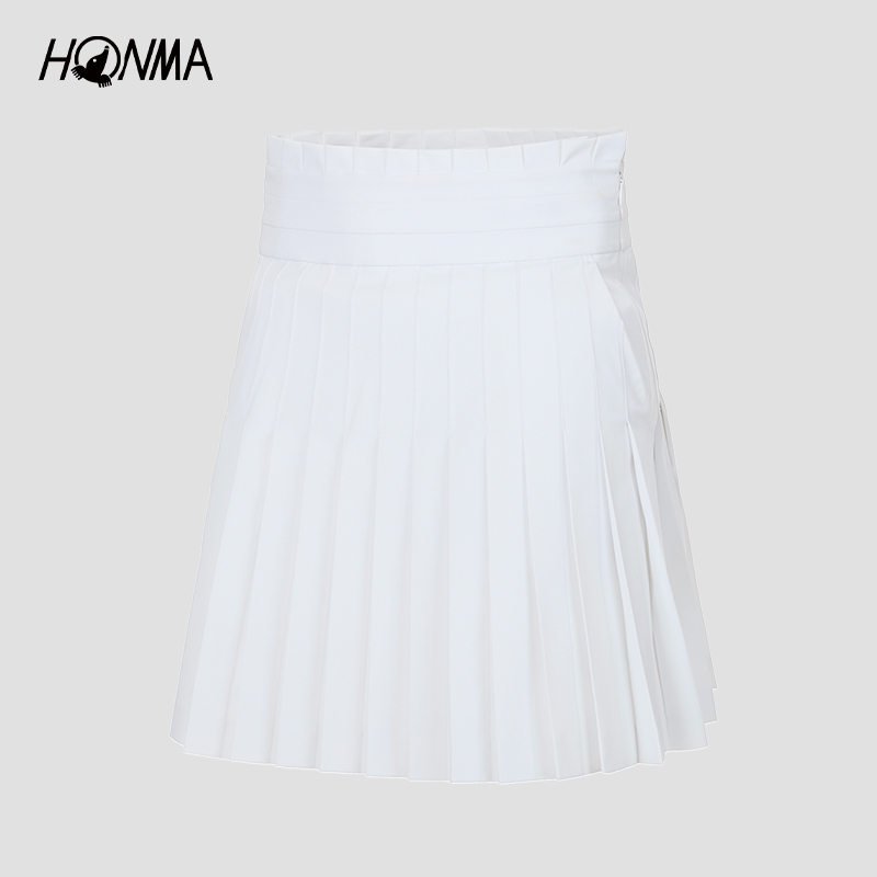 HONMA新款高腰百褶裙防走光女士短裙高尔夫HWJQ902E306