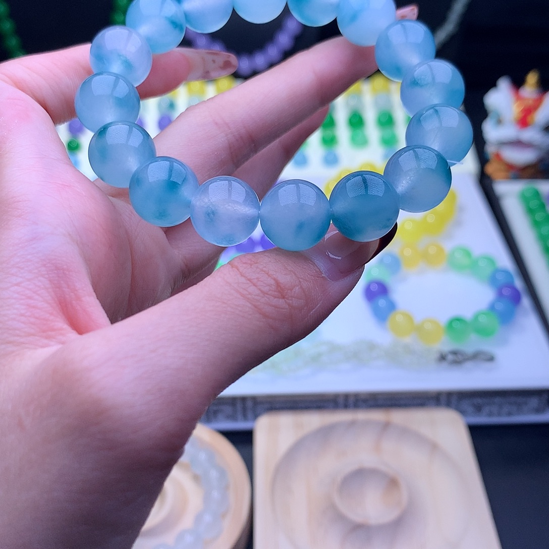 太***视翡翠散珠翡翠手串666