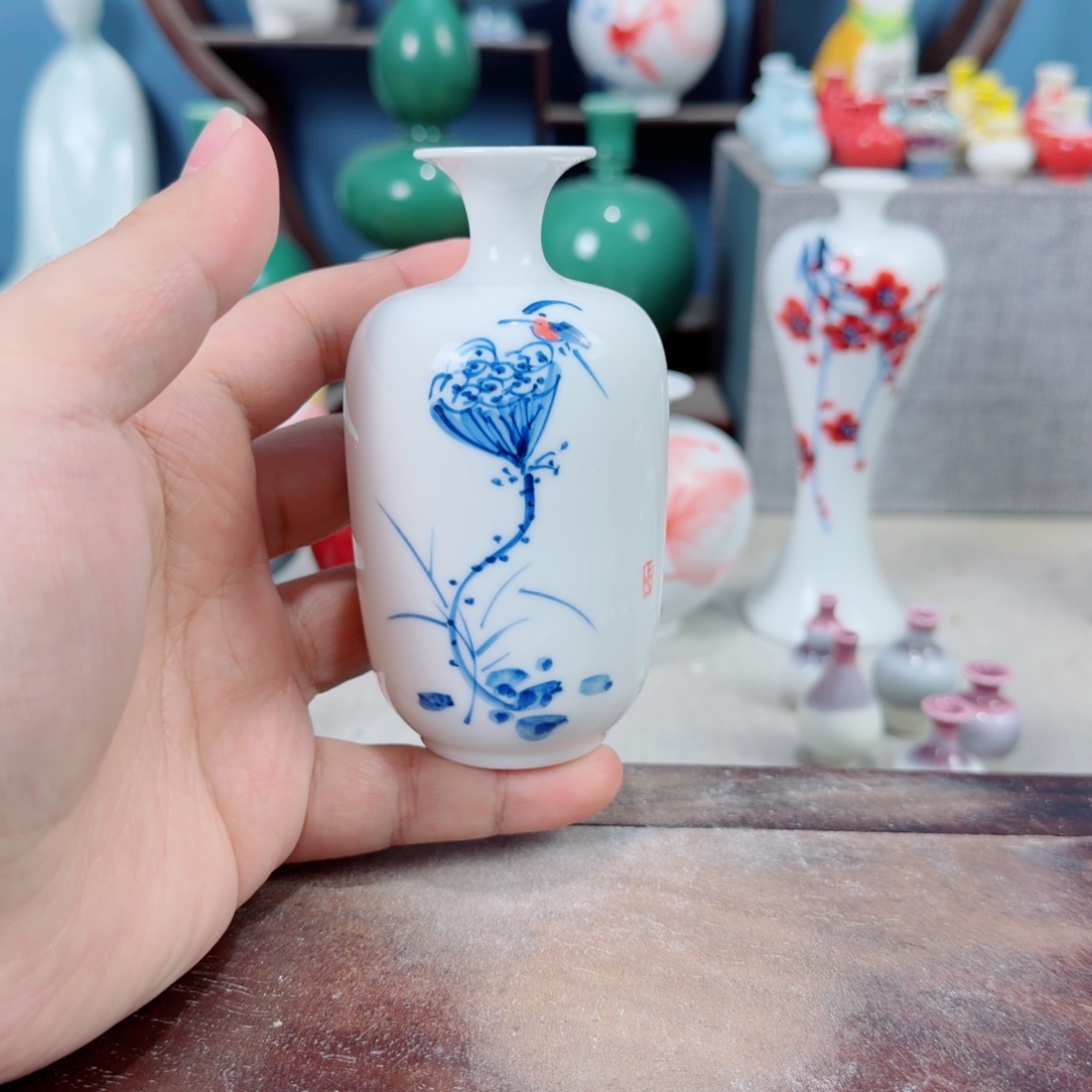 陶瓷手工小花器摆件