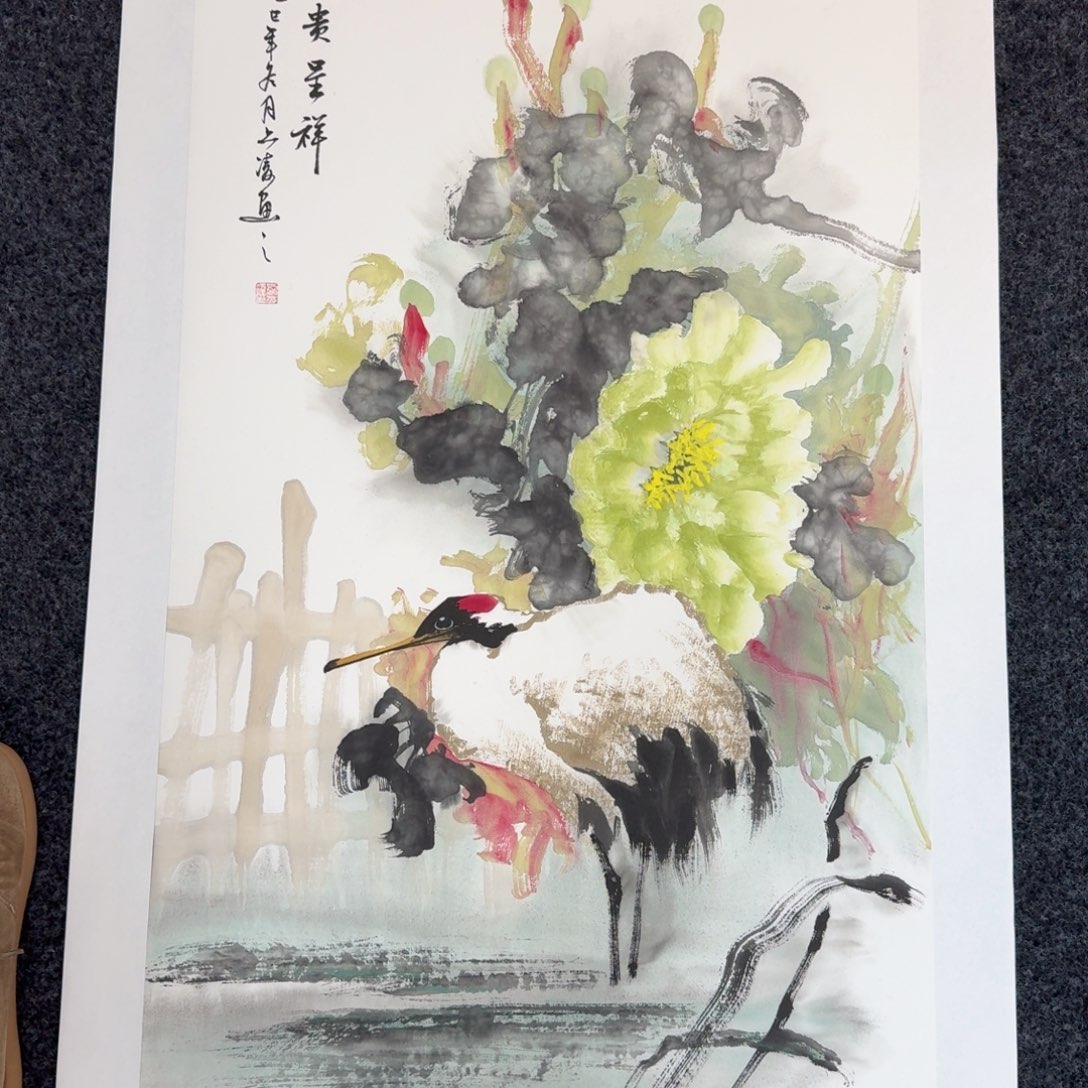 国画纯手绘山水花鸟作品