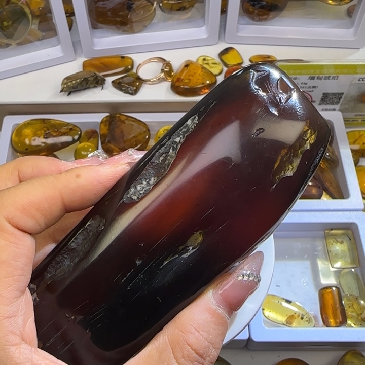5***竹琥珀未镶嵌裸石虫珀标本