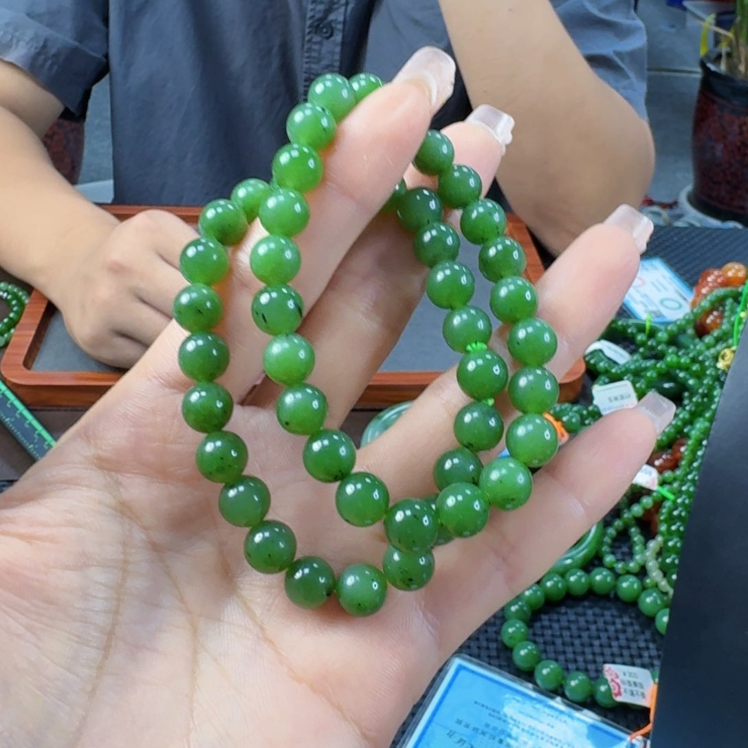 手链未镶嵌和田玉（碧玉）卡8
