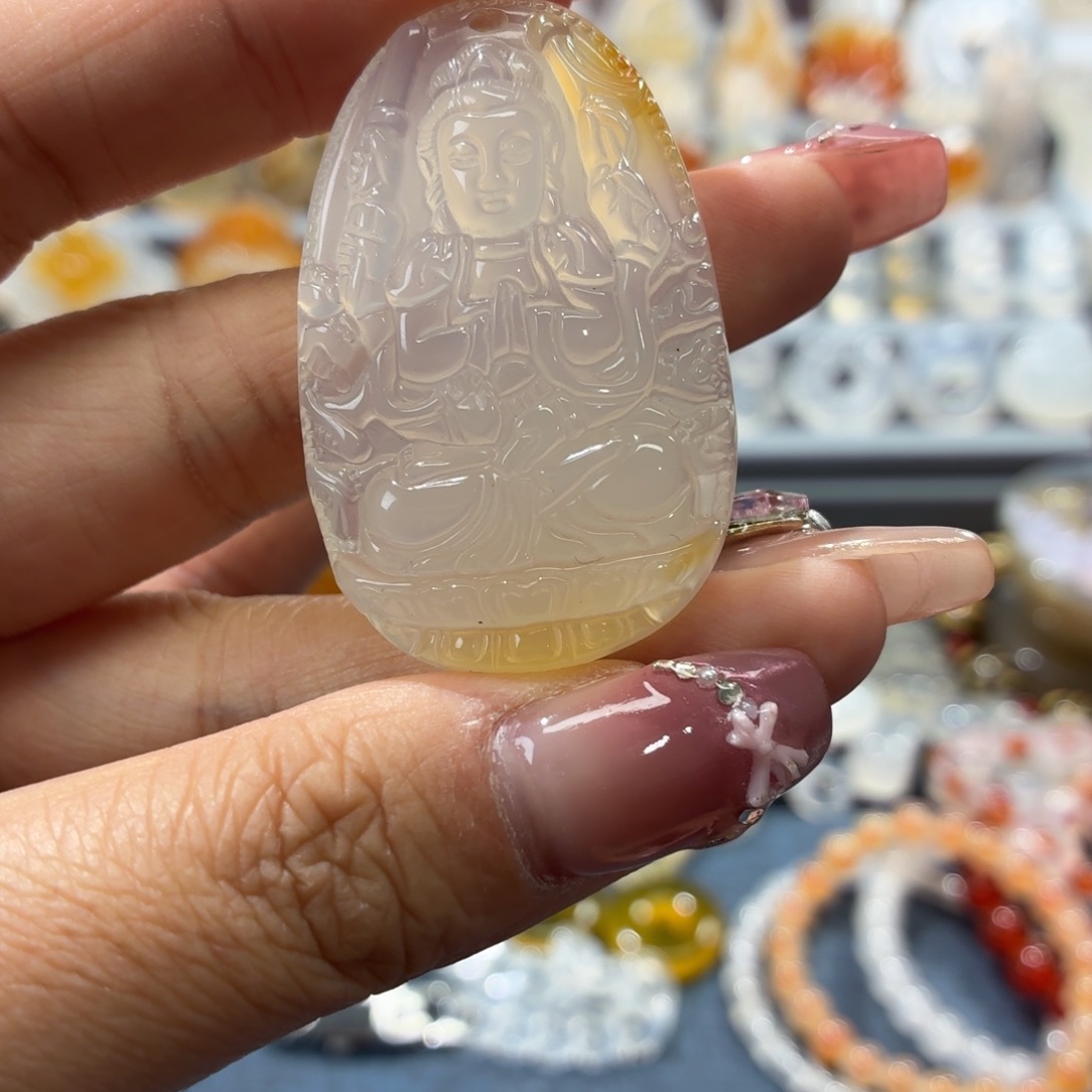 玛瑙/玉髓未镶嵌吊坠(不含链)