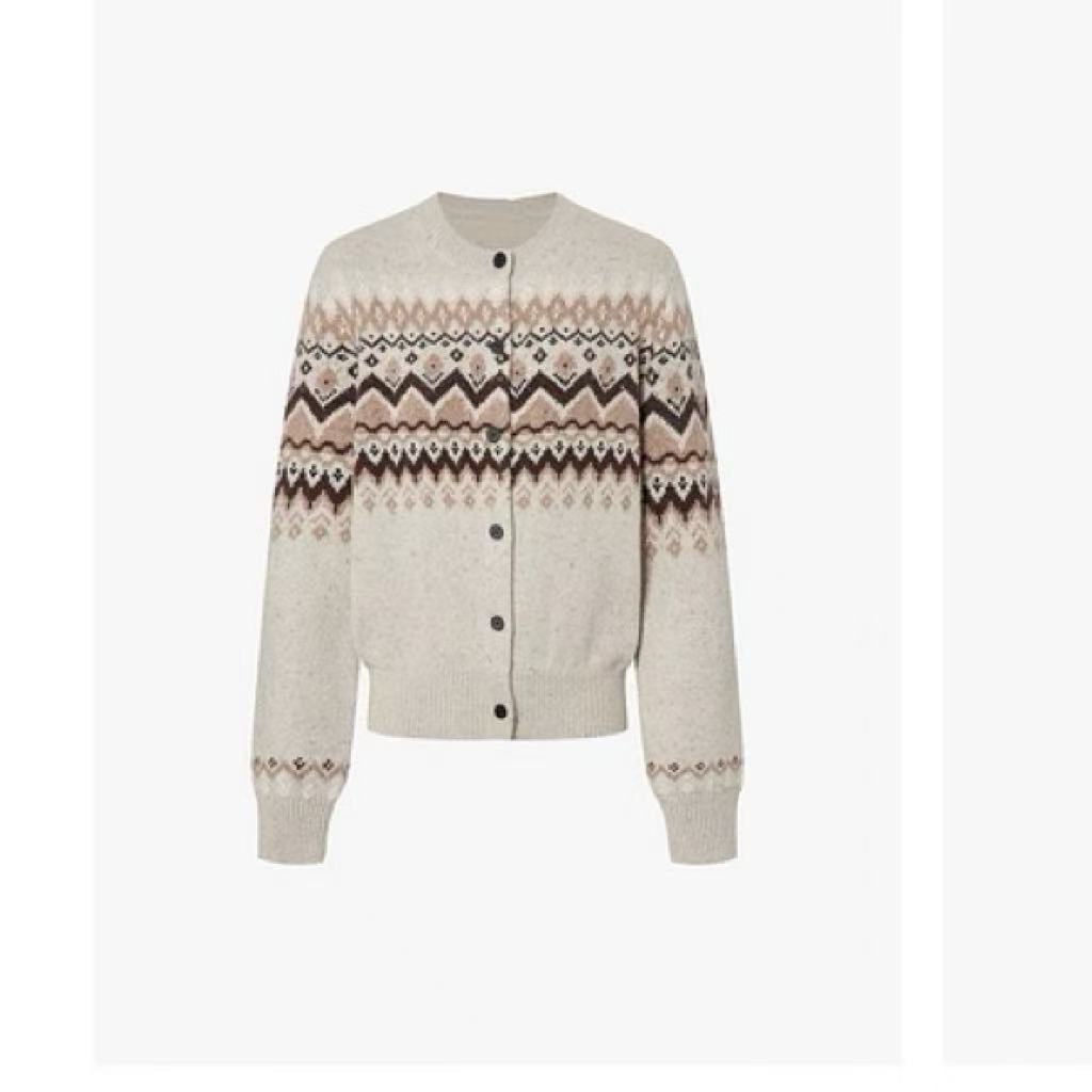 【费尔岛】费尔岛毛衣开衫针织圆领 TY8354