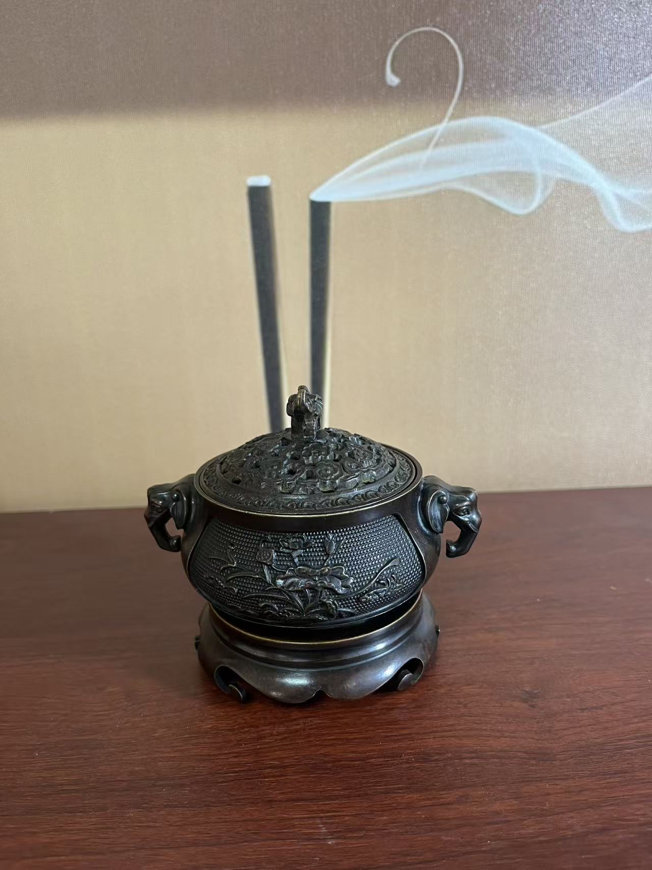 麒麟香炉鹅梨帐中香室内盘香檀香中式家用香薰炉摆件