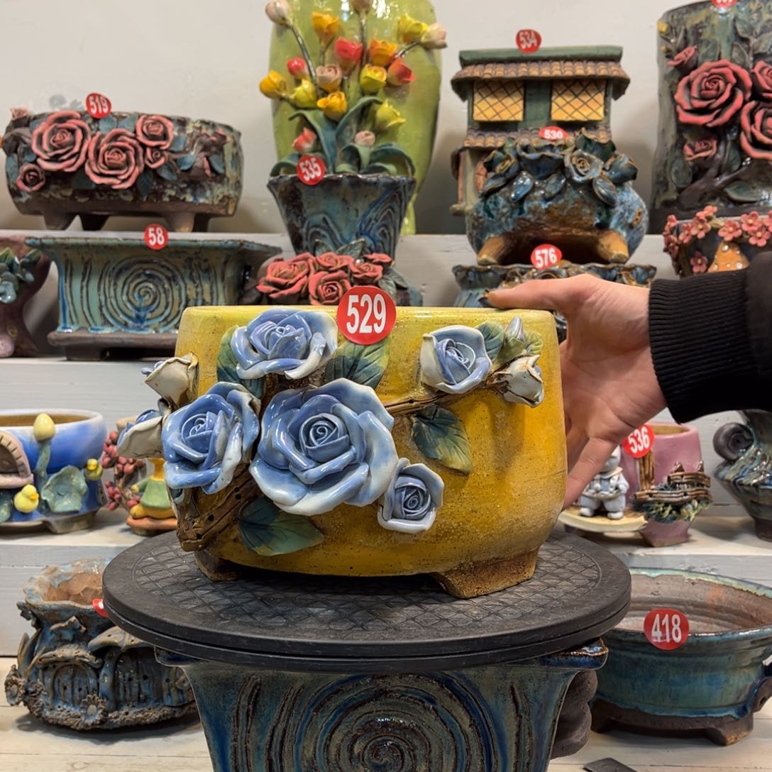 陶瓷529 陶然花盆特价