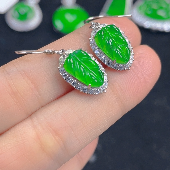 翡翠银S925镶嵌吊坠(不含链)