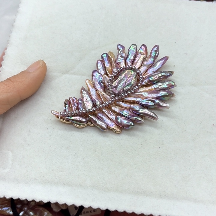 淡水珍珠发饰银S925镶嵌?*