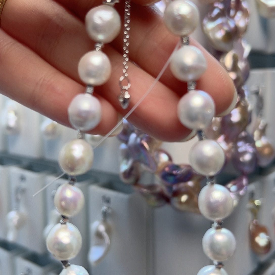 淡水珍珠手绳银S925镶嵌雨*霖