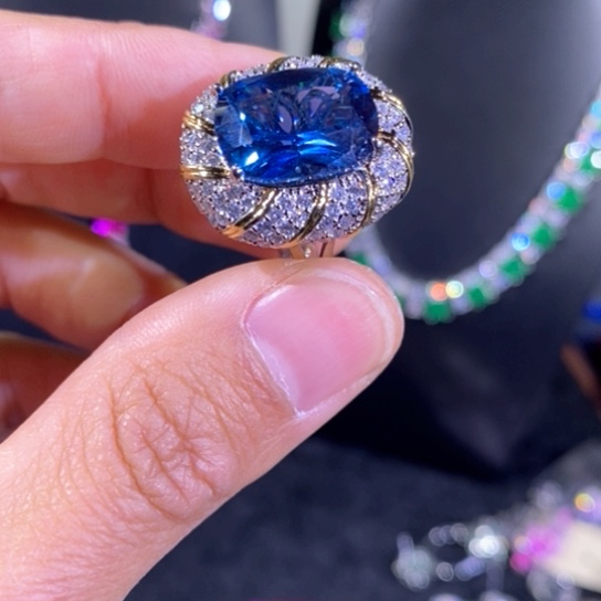 红宝石颈饰银S925镶嵌