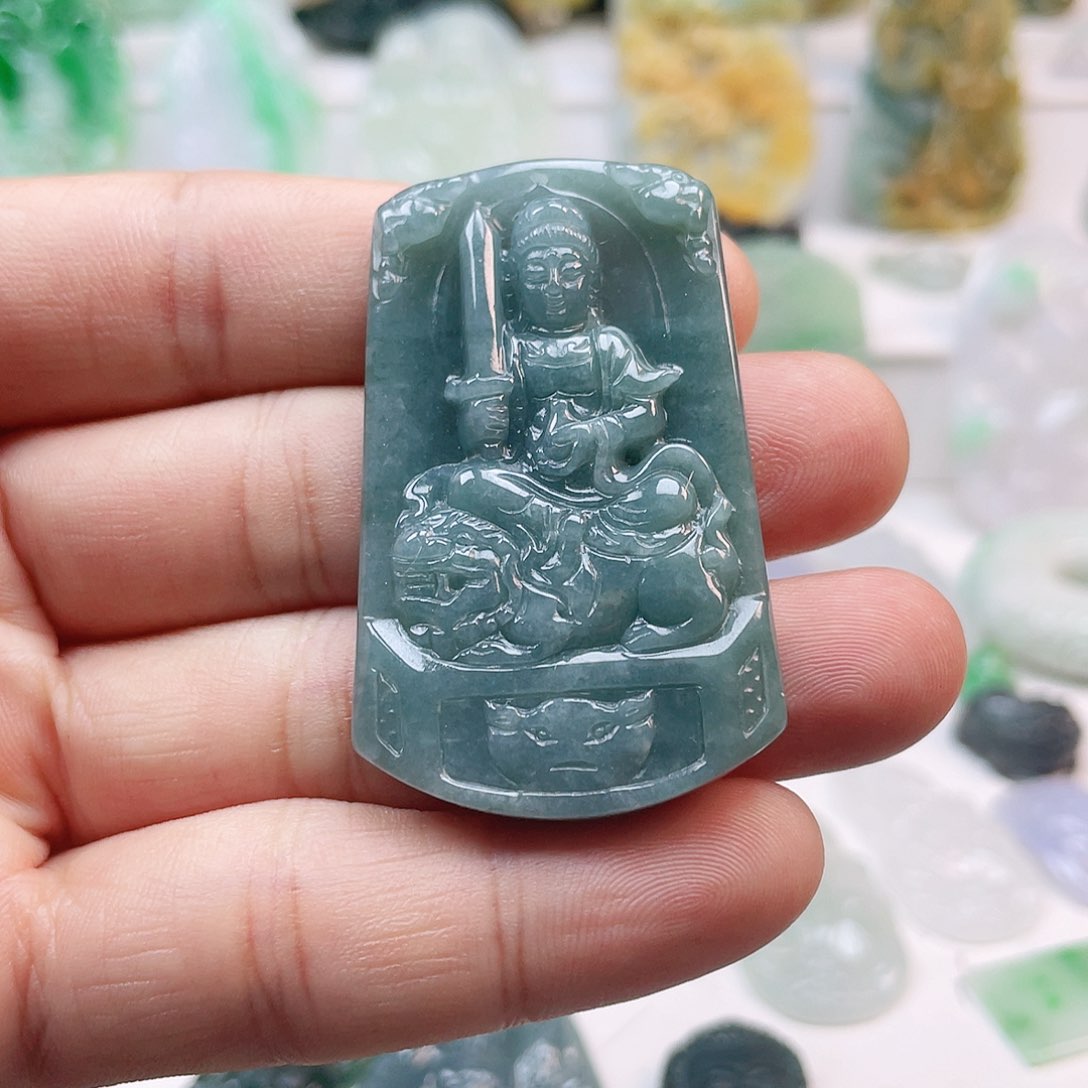 翡翠颈饰未镶嵌文殊