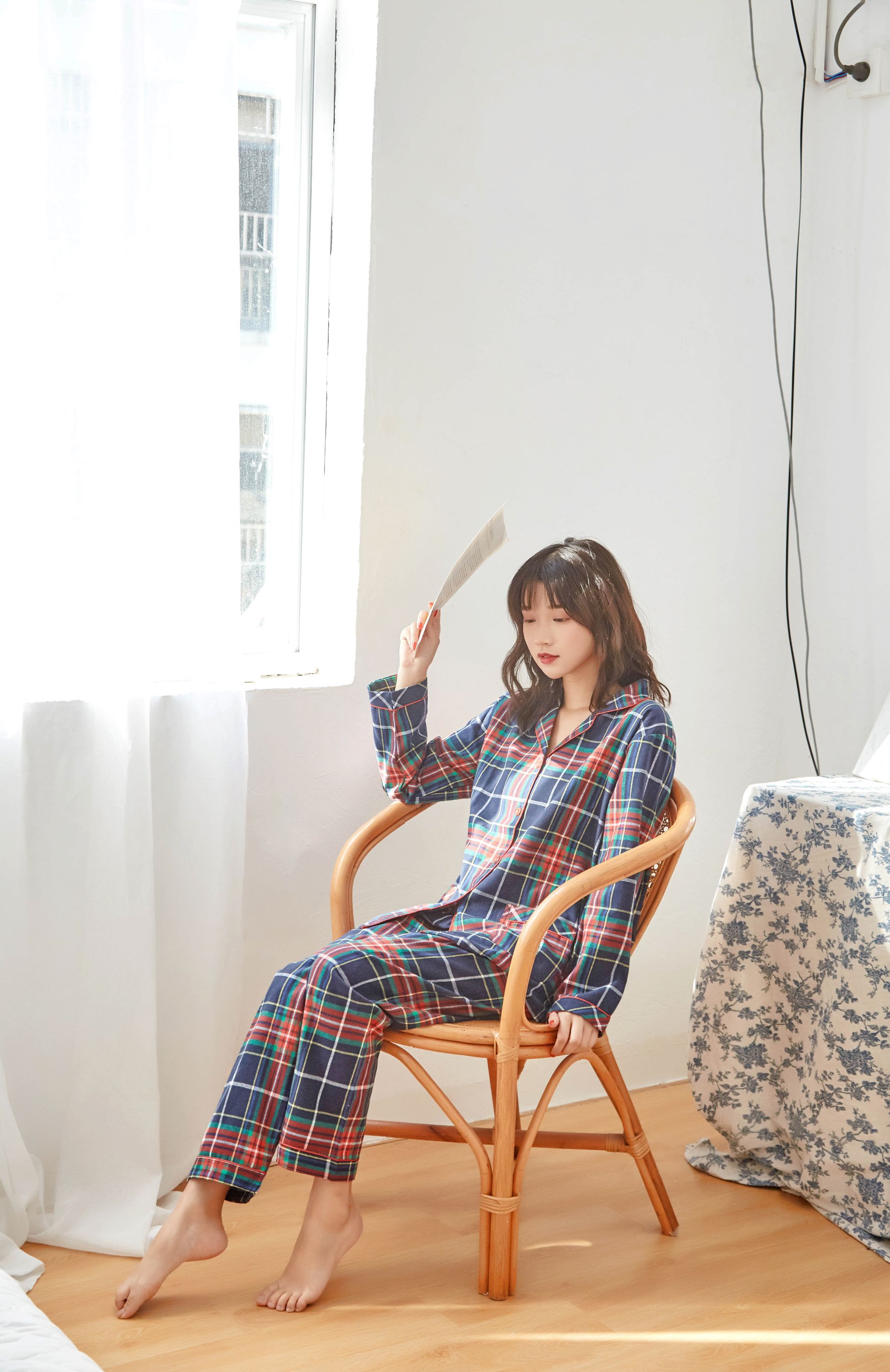 【套装】2025新款春秋季睡衣女时尚休闲磨毛宽松长袖裤子家居服套装
