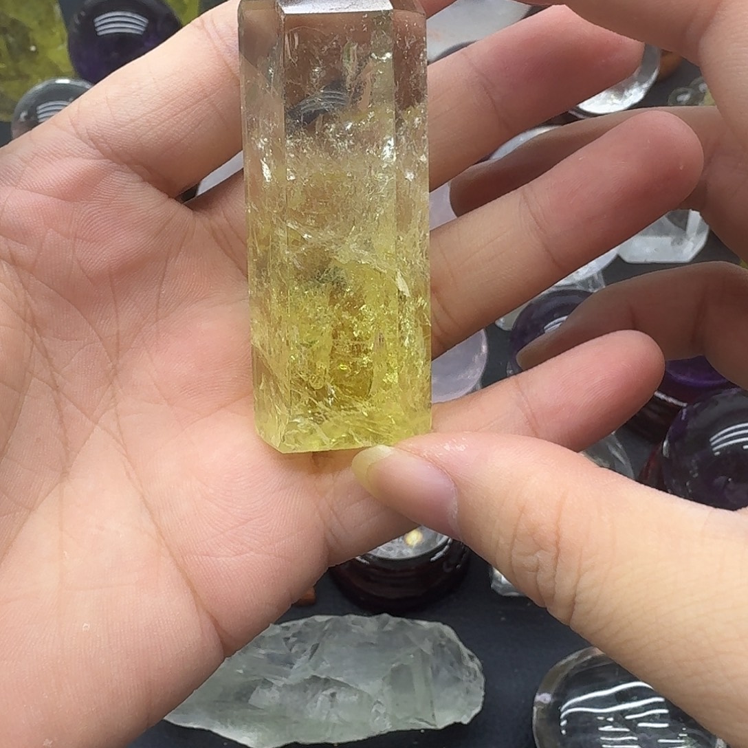 银S925镶嵌珠宝半成品黄晶