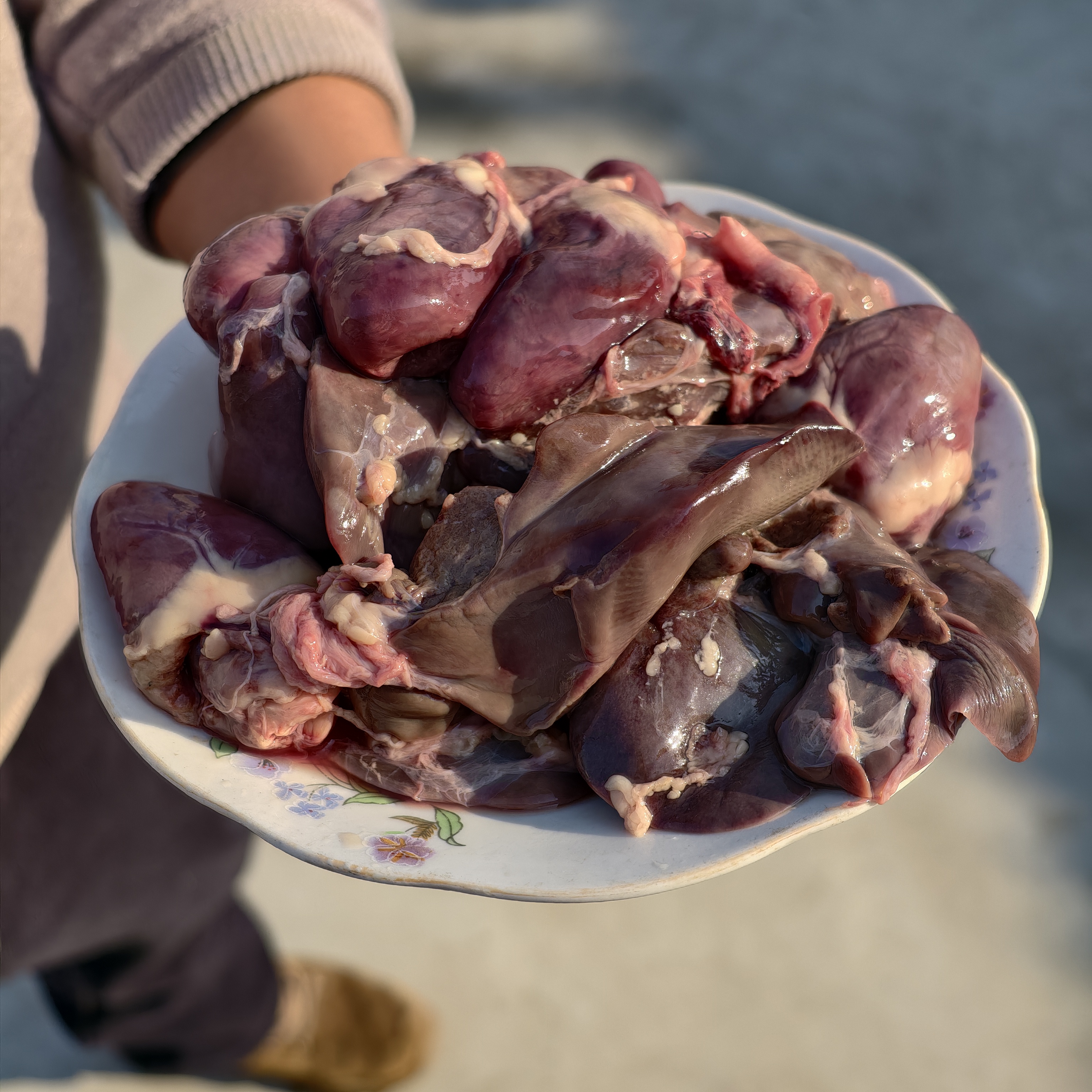 新鲜鹅肝带鹅心正宗皖西大白鹅鹅肝现宰现杀美味下酒菜